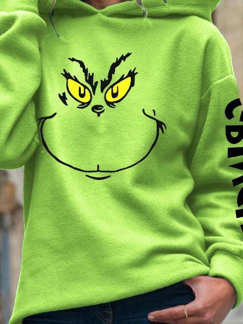 Women's Hoodies How The Grinch Stole Christmas Print Hoodie - Hoodies - INS | Online Fashion Free Shipping Clothing, Dresses, Tops, Shoes - 12/11/2021 - 20-30 - color-green