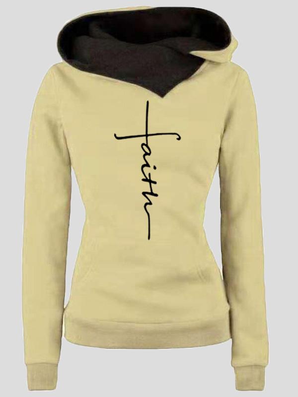 Women's Hoodies Lapel Pattern Printed Pockets Long Sleeve Hoody - Hoodies - Instastyled | Online Fashion Free Shipping Clothing, Dresses, Tops, Shoes - 13/12/2021 - 20-30 - color-black