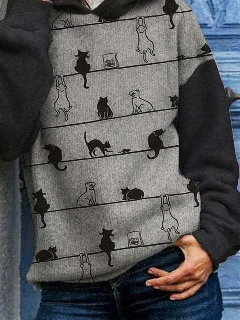 Women's Hoodies Long Sleeve Animal Patchwork Printed Hoodie - Hoodies - INS | Online Fashion Free Shipping Clothing, Dresses, Tops, Shoes - 17/09/2021 - 20-30 - Category_Hoodies