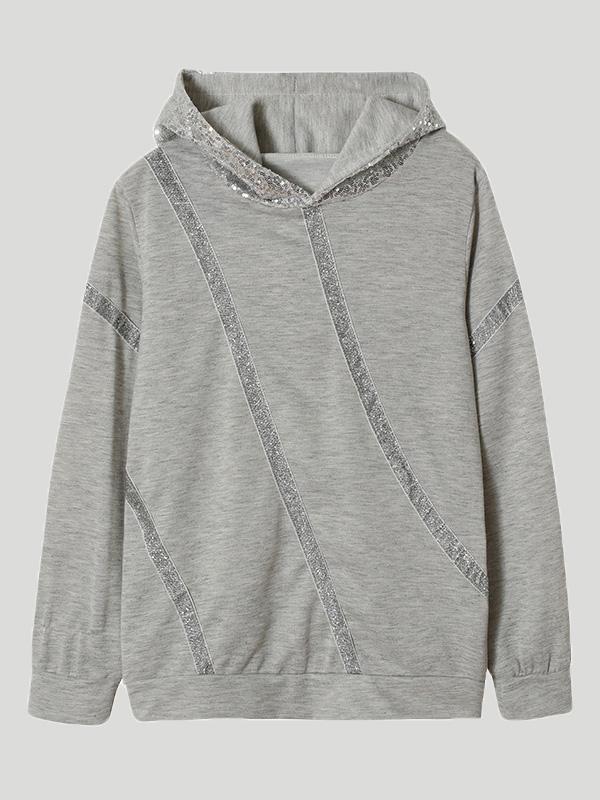 Women's Hoodies Loose Sequined Long Sleeve Hoodie - Hoodies - INS | Online Fashion Free Shipping Clothing, Dresses, Tops, Shoes - 20-30 - 21/08/2021 - Category_Hoodies