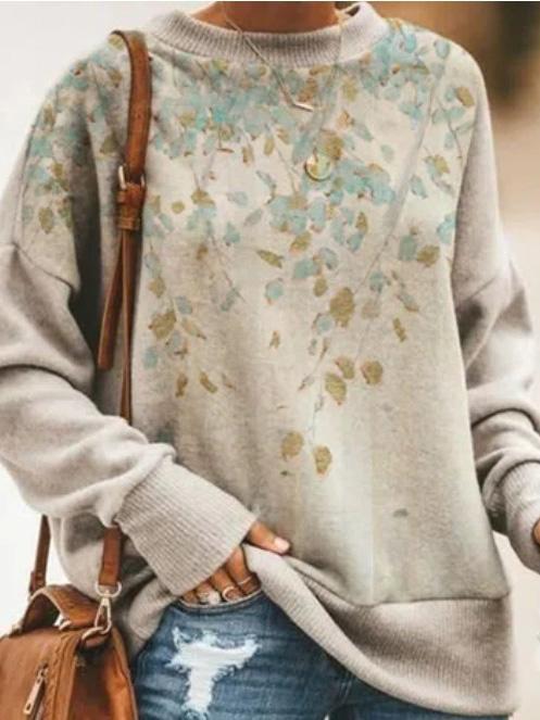 Women's Hoodies Printed Long Sleeve Round Neck Sweatshirt - Hoodies - INS | Online Fashion Free Shipping Clothing, Dresses, Tops, Shoes - 07/09/2021 - 20-30 - Category_Hoodies