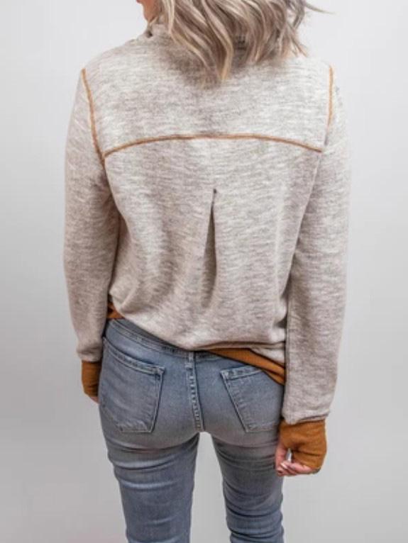 Women's Hoodies Solid High Neck Long Sleeve Finger Hoodie - Hoodies - INS | Online Fashion Free Shipping Clothing, Dresses, Tops, Shoes - 19/11/2021 - 20-30 - color-army_green