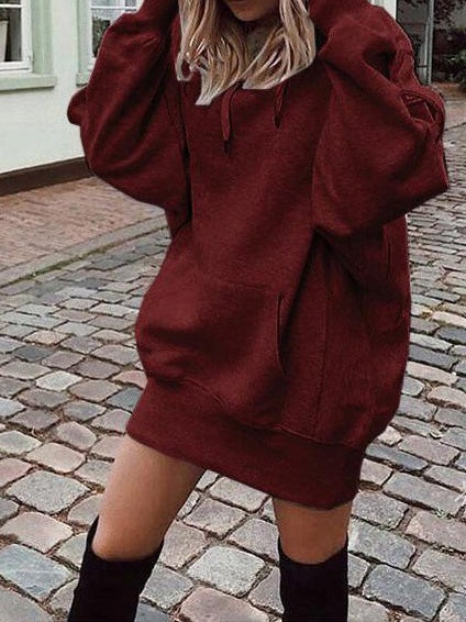 Women's Hoodies Solid Pullover Pocket Long Sleeve Hoody - Hoodies - Instastyled | Online Fashion Free Shipping Clothing, Dresses, Tops, Shoes - 17/01/2022 - 20-30 - color-black