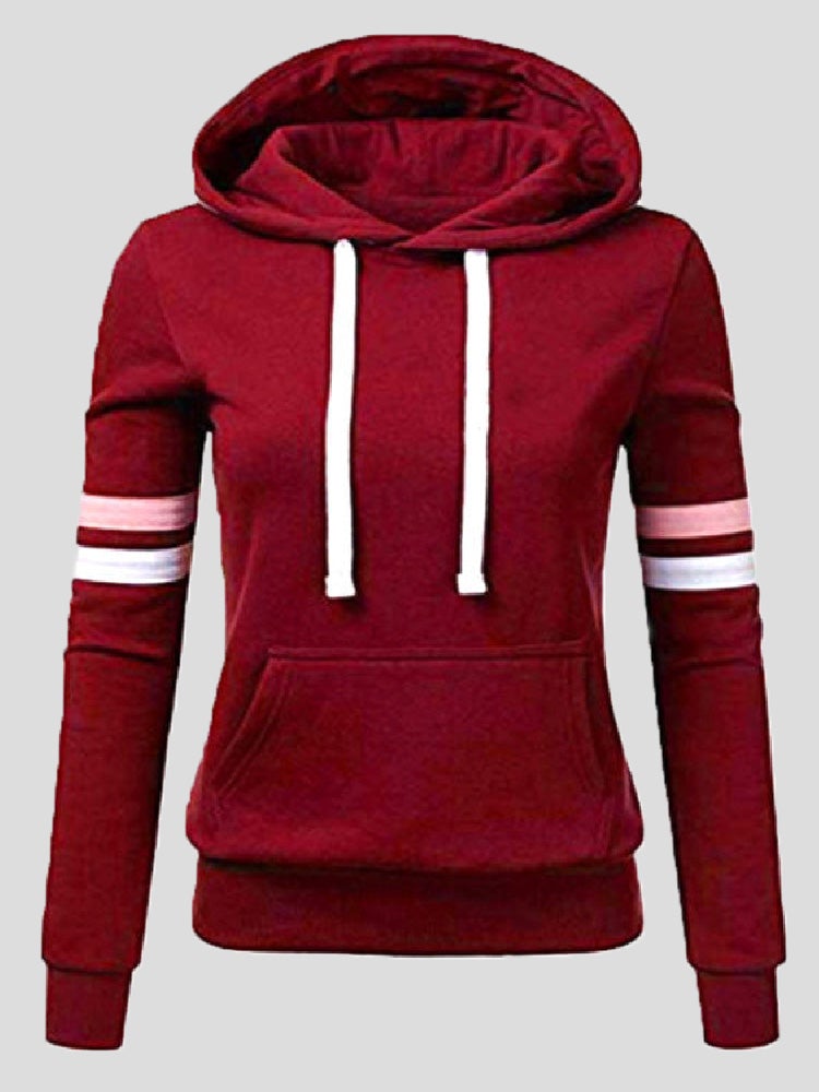 Women's Hoodies Striped Pocket Pullover Long Sleeve Hoodie - Hoodies - Instastyled | Online Fashion Free Shipping Clothing, Dresses, Tops, Shoes - 20-30 - 20/12/2021 - color-army_green