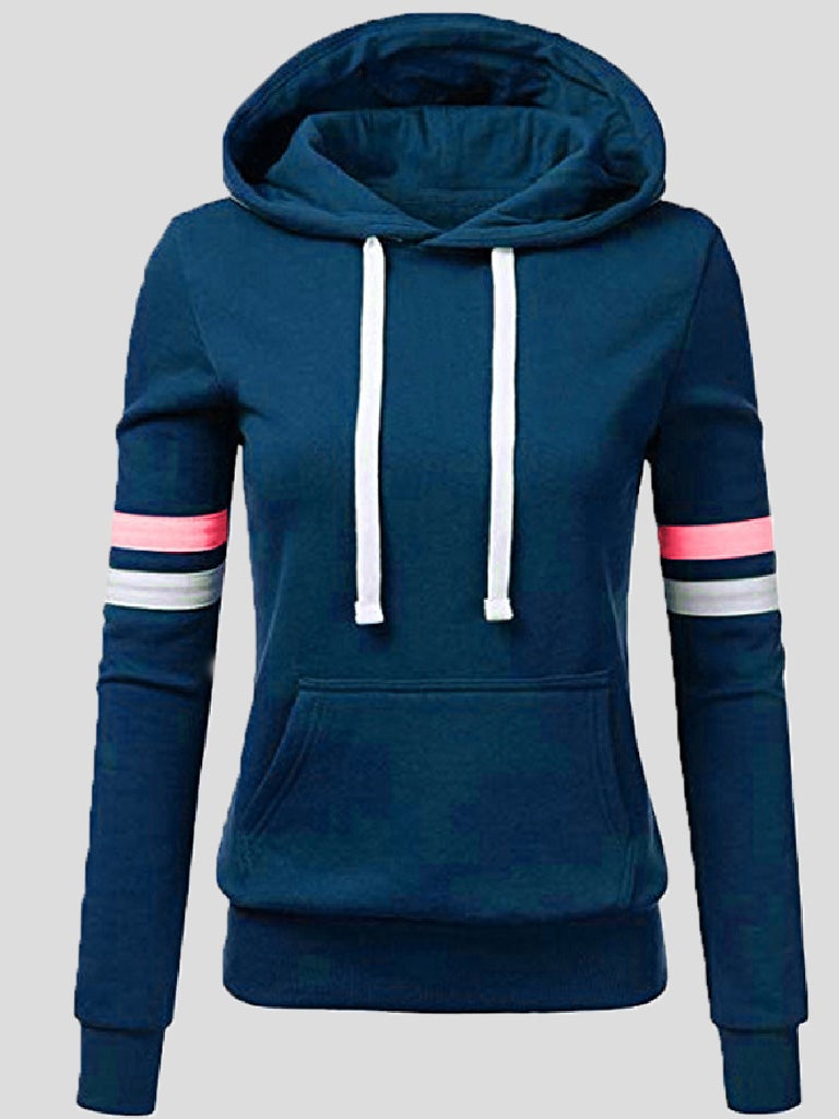 Women's Hoodies Striped Pocket Pullover Long Sleeve Hoodie - Hoodies - Instastyled | Online Fashion Free Shipping Clothing, Dresses, Tops, Shoes - 20-30 - 20/12/2021 - color-army_green