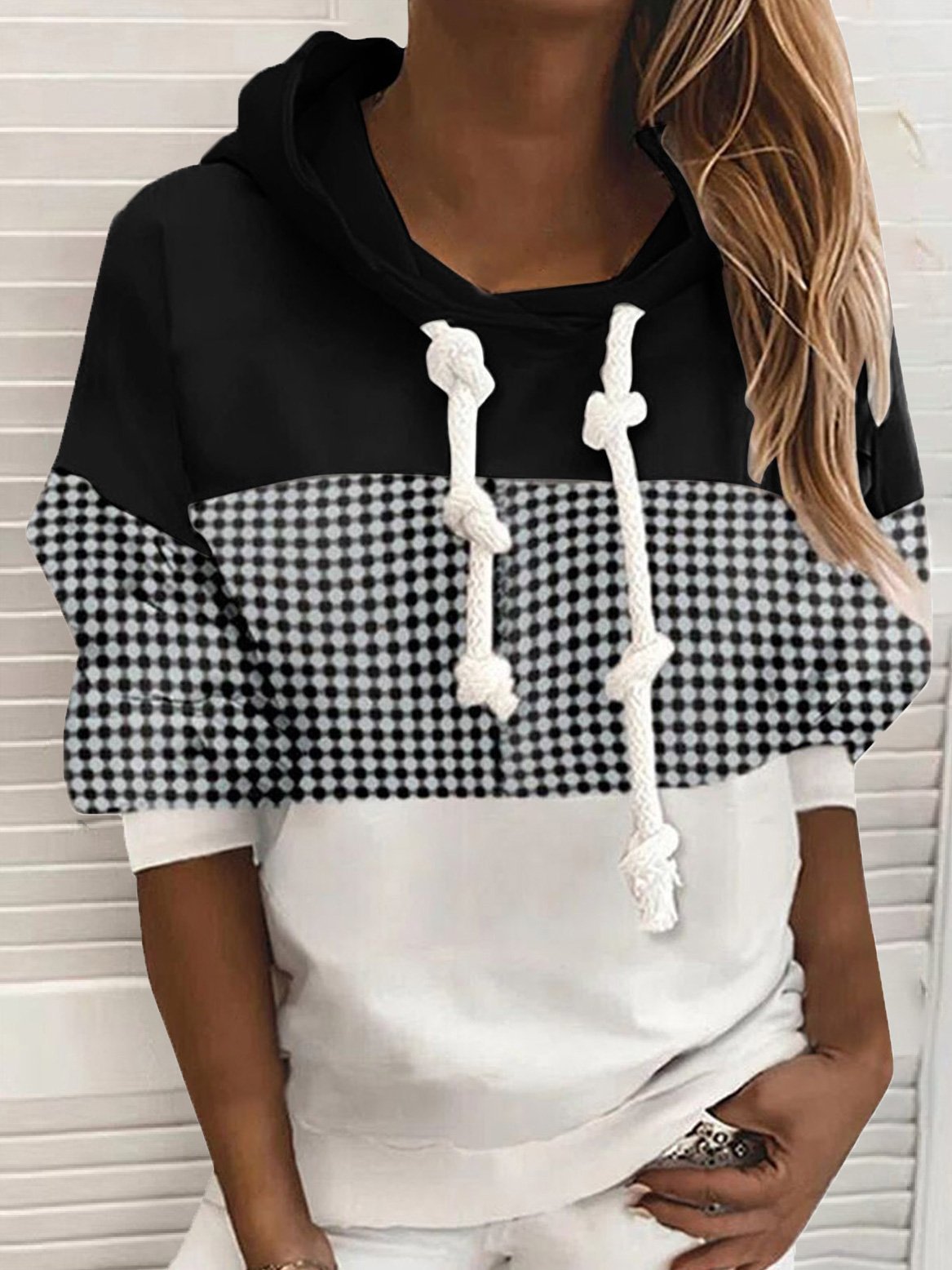 Women's Hoodies Three-Color Drawstring Long Sleeve Hoody - Hoodies - Instastyled | Online Fashion Free Shipping Clothing, Dresses, Tops, Shoes - 03/12/2021 - 20-30 - color-black