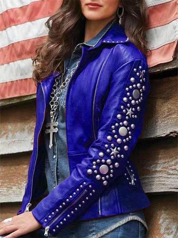 Women's Jackets Long Sleeve Zip Crop Rhinestone Jacket - Coats & Jackets - INS | Online Fashion Free Shipping Clothing, Dresses, Tops, Shoes - 20/10/2021 - 40-50 - Coats & Jackets