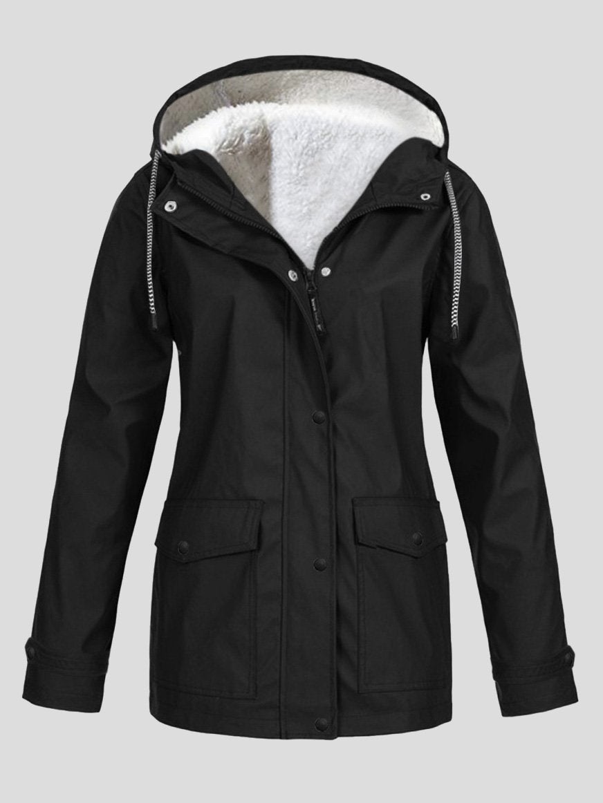Women's Jackets Mountaineering Suit Zipper Pocket Hooded Plus Fleece Jacket - Coats & Jackets - Instastyled | Online Fashion Free Shipping Clothing, Dresses, Tops, Shoes - 06/12/2021 - 40-50 - Coats & Jackets