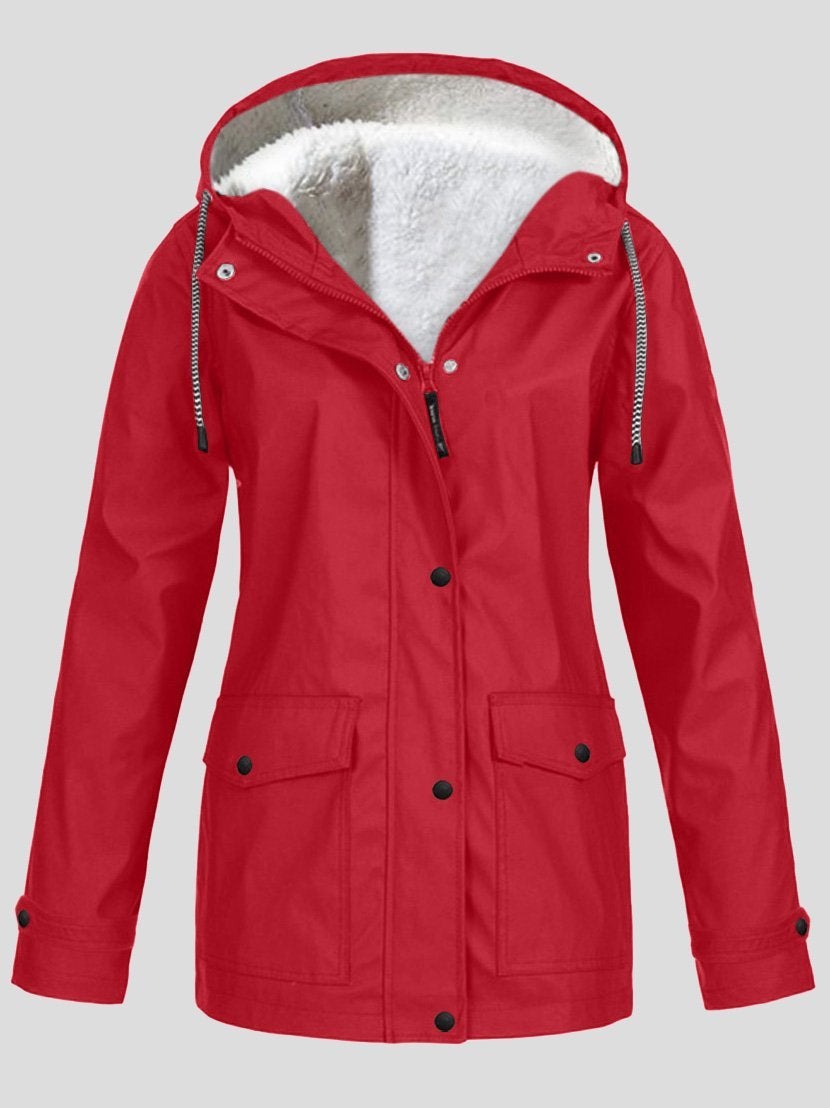 Women's Jackets Mountaineering Suit Zipper Pocket Hooded Plus Fleece Jacket - Coats & Jackets - Instastyled | Online Fashion Free Shipping Clothing, Dresses, Tops, Shoes - 06/12/2021 - 40-50 - Coats & Jackets
