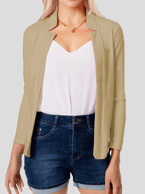 Women's Jackets Pure Slim Temperament OL Commuter Long Sleeve Jacket - Coats & Jackets - Instastyled | Online Fashion Free Shipping Clothing, Dresses, Tops, Shoes - 20-30 - 21/12/2021 - Coats & Jackets