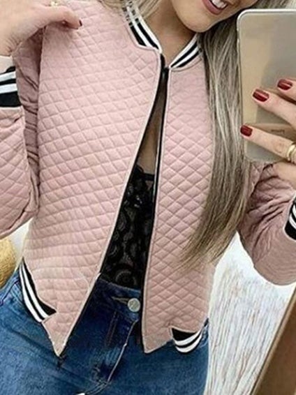 Women's Jackets Zipper Baseball Uniform Long Sleeve Short Jacket - Coats & Jackets - Instastyled | Online Fashion Free Shipping Clothing, Dresses, Tops, Shoes - 18/01/2022 - 30-40 - Coats & Jackets