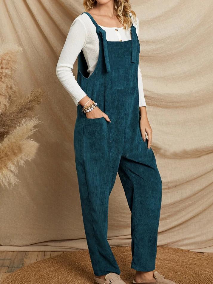 Women's Jumpsuits Casual Solid Corduroy Pocket Suspenders Jumpsuit - Jumpsuits & Rompers - INS | Online Fashion Free Shipping Clothing, Dresses, Tops, Shoes - 20-30 - 26/10/2021 - Bottoms