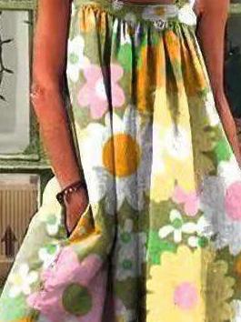 Women's Jumpsuits Vintage Print Loose Suspenders Wide-Leg Jumpsuit - Jumpsuits & Rompers - INS | Online Fashion Free Shipping Clothing, Dresses, Tops, Shoes - 11/08/2021 - 20-30 - Bottom