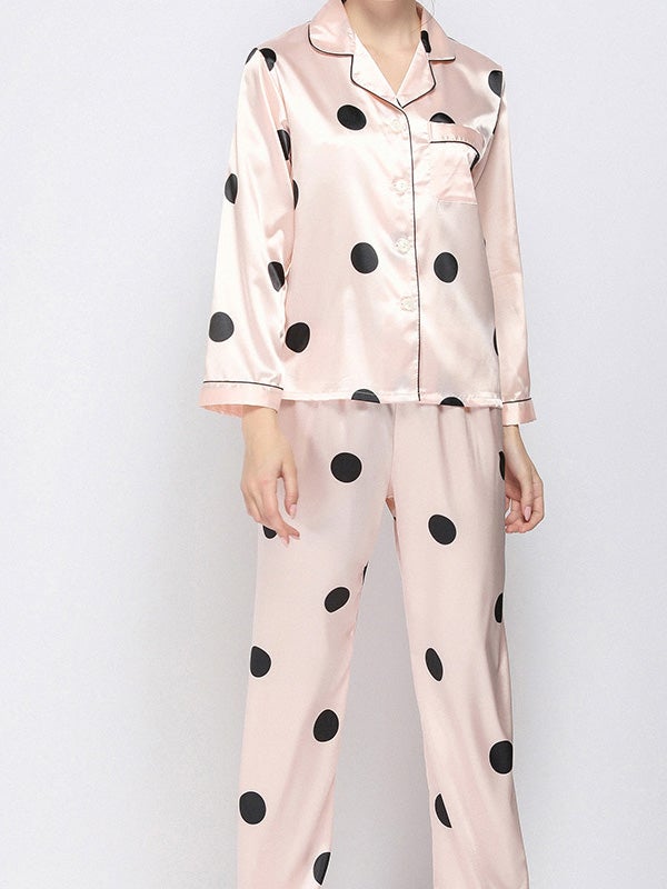 Women's Pajamas Acetate Silk Long Sleeve Trousers Home Pajamas - Pajamas - Instastyled | Online Fashion Free Shipping Clothing, Dresses, Tops, Shoes - 17/12/2021 - Bottoms - color-black