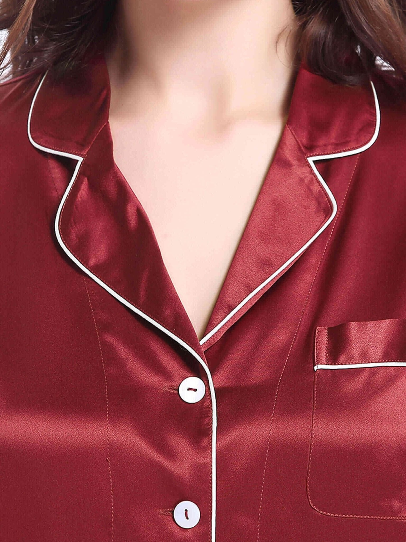 Women's Pajamas Long Sleeve Trousers Acetate Silk Pajamas Set - Pajamas - Instastyled | Online Fashion Free Shipping Clothing, Dresses, Tops, Shoes - 18/12/2021 - Bottoms - Color_Blue