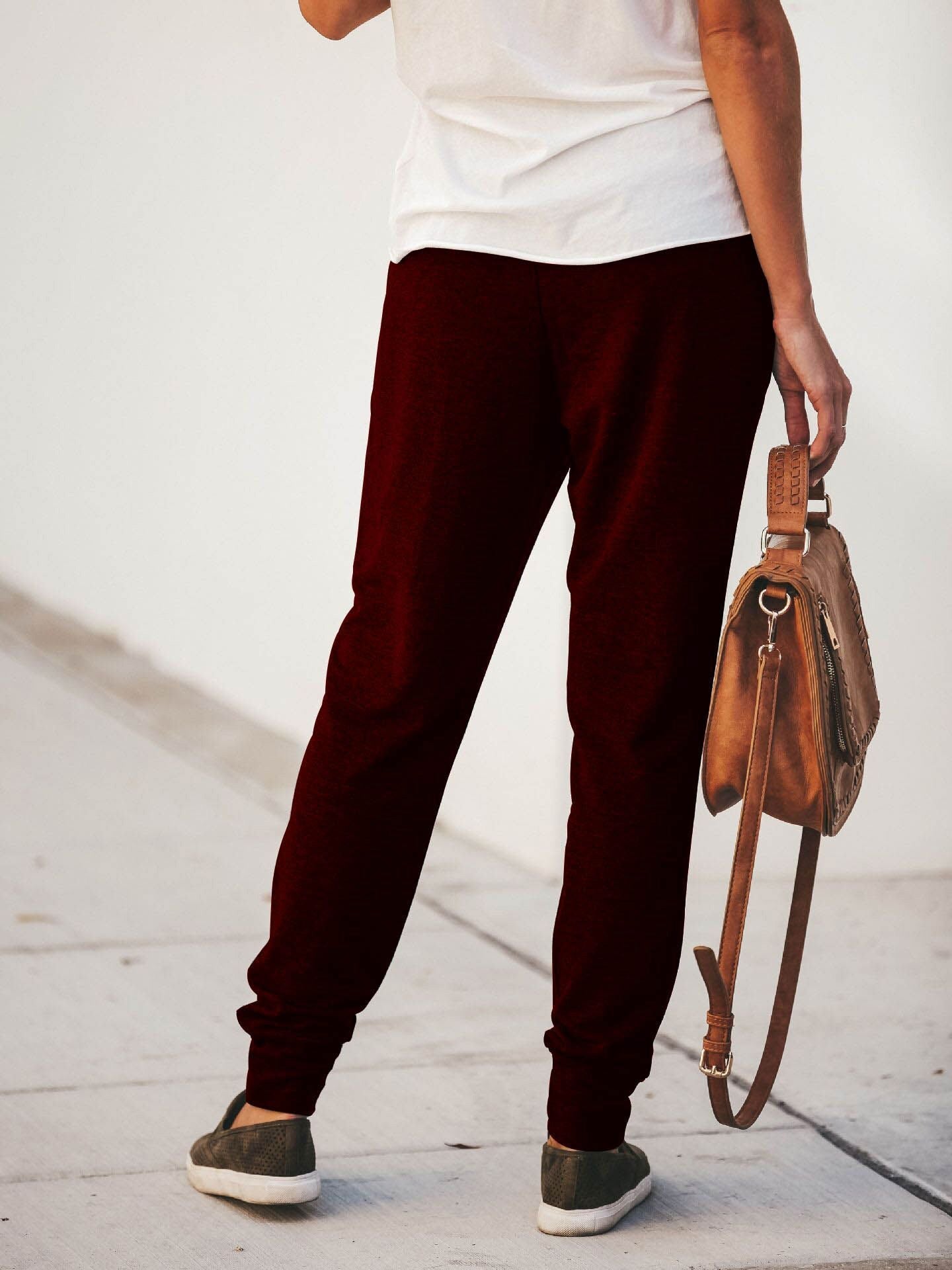 Women's Pants Elastic Belted Pocket Casual Pant - Pants - Instastyled | Online Fashion Free Shipping Clothing, Dresses, Tops, Shoes - 15/02/2022 - 20-30 - Bottoms