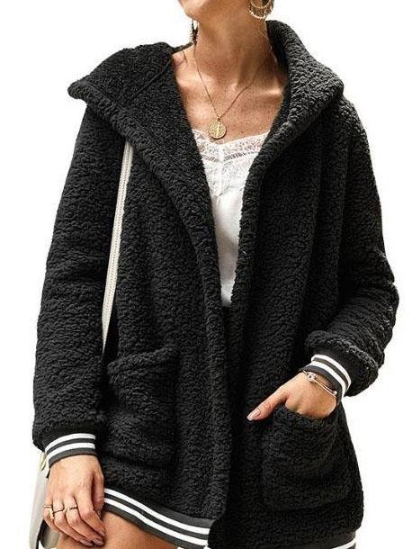 Women's Plus Size Sherpa Bed Jacket - Coats & Jackets - INS | Online Fashion Free Shipping Clothing, Dresses, Tops, Shoes - 04/03/2021 - Black - Blue