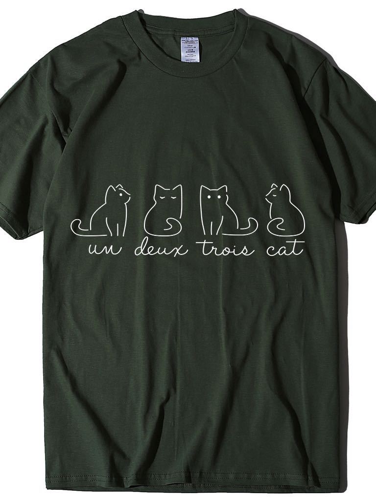 Women's Pure Color Cat Print Casual Oversize T-Shirt - INS | Online Fashion Free Shipping Clothing, Dresses, Tops, Shoes - GMC-All Under $10 - GMC-All Under $15 -