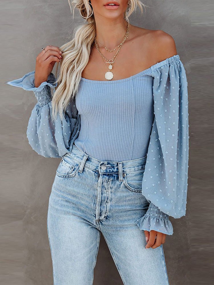 Women's Rompers Jacquard Square Neck Long Sleeve Bodysuit - Rompers - Instastyled | Online Fashion Free Shipping Clothing, Dresses, Tops, Shoes - 25/02/2022 - 30-40 - Bottoms