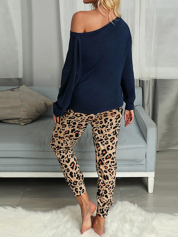 Women's Sets Casual Leopard Print Long Sleeve & Pants Two-Piece Set - Sets - INS | Online Fashion Free Shipping Clothing, Dresses, Tops, Shoes - 17/09/2021 - Bottom - Category_Sets