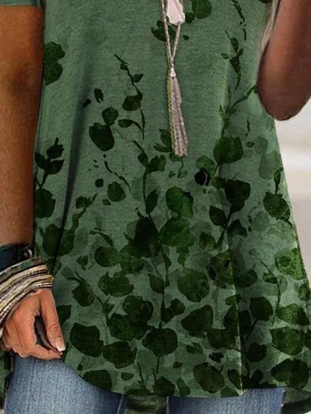 Women's Short Sleeve Printing T-shirt - T-shirts - INS | Online Fashion Free Shipping Clothing, Dresses, Tops, Shoes - 10-20 - 21/06/2021 - color-green