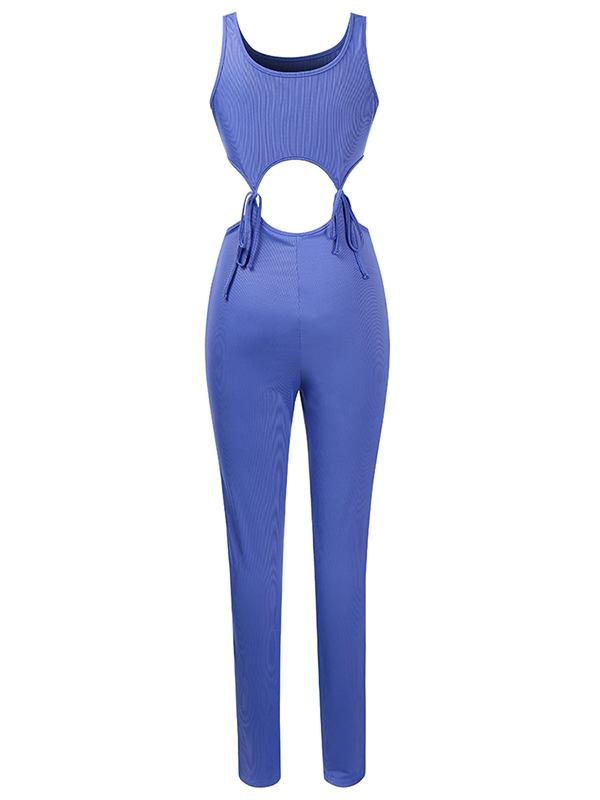 Women's Sleeveless Slim Solid Color Sports Jumpsuit - Jumpsuits & Rompers - INS | Online Fashion Free Shipping Clothing, Dresses, Tops, Shoes - 19/03/2021 - 2XL - 3XL