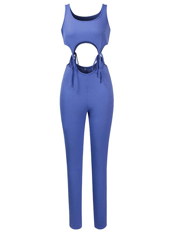 Women's Sleeveless Slim Solid Color Sports Jumpsuit - Jumpsuits & Rompers - INS | Online Fashion Free Shipping Clothing, Dresses, Tops, Shoes - 19/03/2021 - 2XL - 3XL