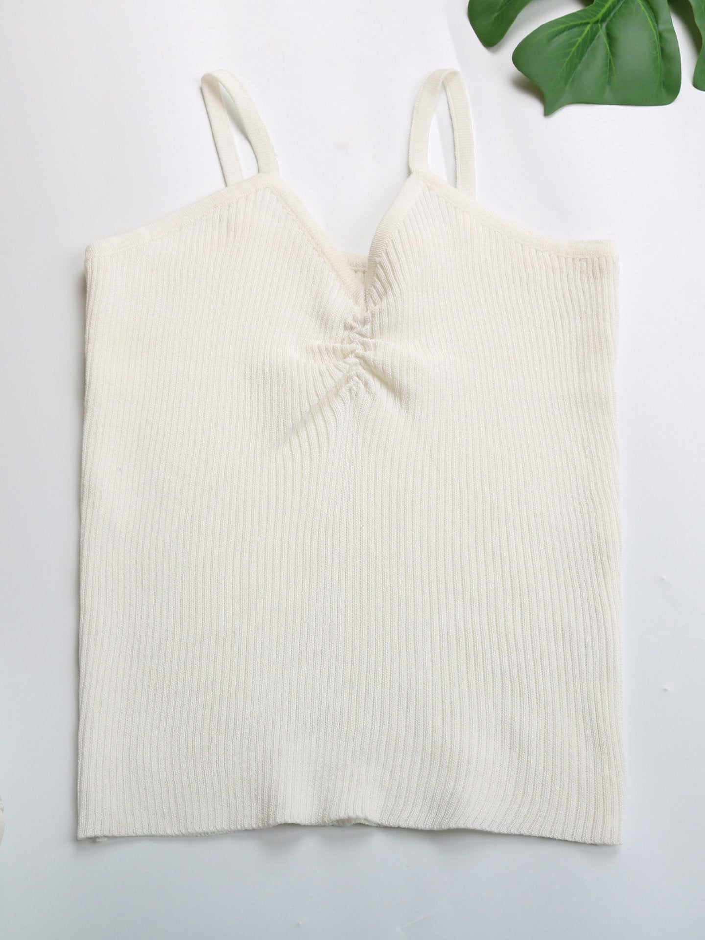 Women's Solid Color Pleated Camisole Top - Tank Top - INS | Online Fashion Free Shipping Clothing, Dresses, Tops, Shoes - 22/03/2021 - Black - Camisole