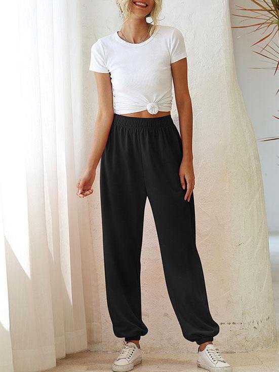 Women's Solid Color Relaxed Fit Jogger Sweatpant - Pants - INS | Online Fashion Free Shipping Clothing, Dresses, Tops, Shoes - 14/05/2021 - 140521 - Color_Army Green