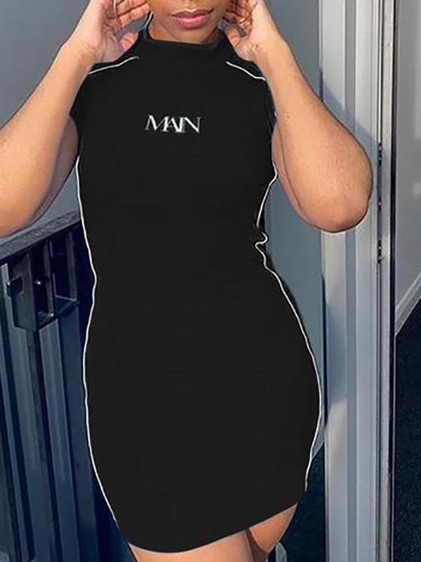 Women's Solid Color Short Sleeve Tank Top Slim Fit Sports Knit Dress - Dresses - INS | Online Fashion Free Shipping Clothing, Dresses, Tops, Shoes - 18/03/2021 - Black - Blue