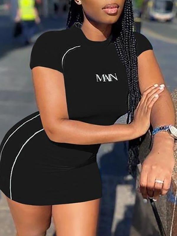 Women's Solid Color Short Sleeve Tank Top Slim Fit Sports Knit Dress - Dresses - INS | Online Fashion Free Shipping Clothing, Dresses, Tops, Shoes - 18/03/2021 - Black - Blue