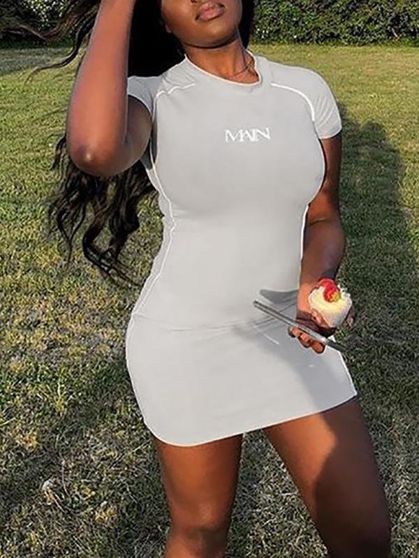 Women's Solid Color Short Sleeve Tank Top Slim Fit Sports Knit Dress - Dresses - INS | Online Fashion Free Shipping Clothing, Dresses, Tops, Shoes - 18/03/2021 - Black - Blue