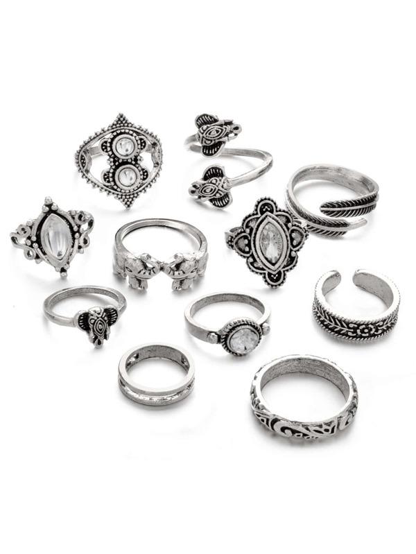 Wrap Ring Set 11pcs - Rings - INS | Online Fashion Free Shipping Clothing, Dresses, Tops, Shoes - 02/04/2021 - Accs & Jewelry - Basic