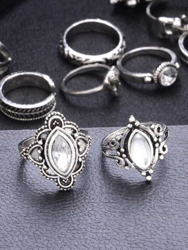 Wrap Ring Set 11pcs - Rings - INS | Online Fashion Free Shipping Clothing, Dresses, Tops, Shoes - 02/04/2021 - Accs & Jewelry - Basic